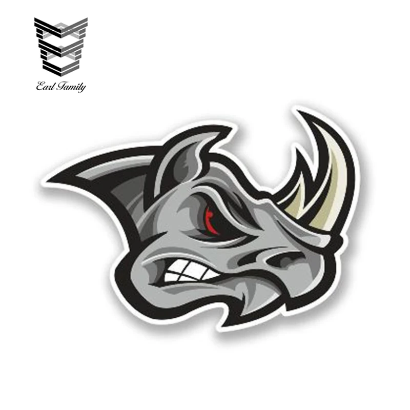 EARLFAMILY 13 см x 8 Принт с героями мультфильма злые голова носорога виниловые наклейки