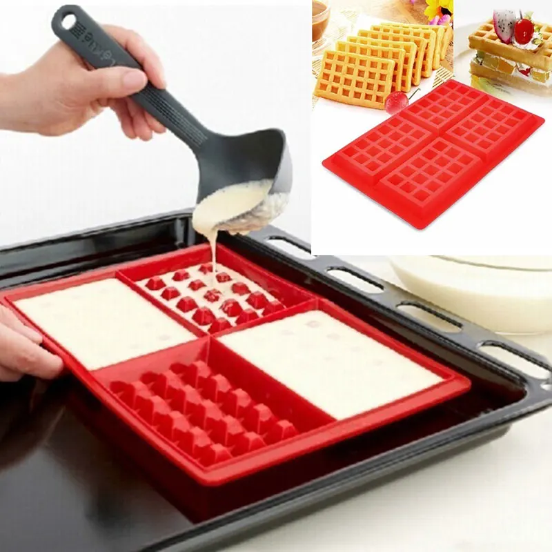 

1 Piece Silicone Waffle Mold Muffin Cake Baking Tool