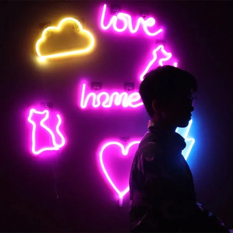 

USB Creative Rainbow Led Neon Light Sign for Holiday Xmas Party Battery Wedding Decorations Kids Room Home Decor Flamingo