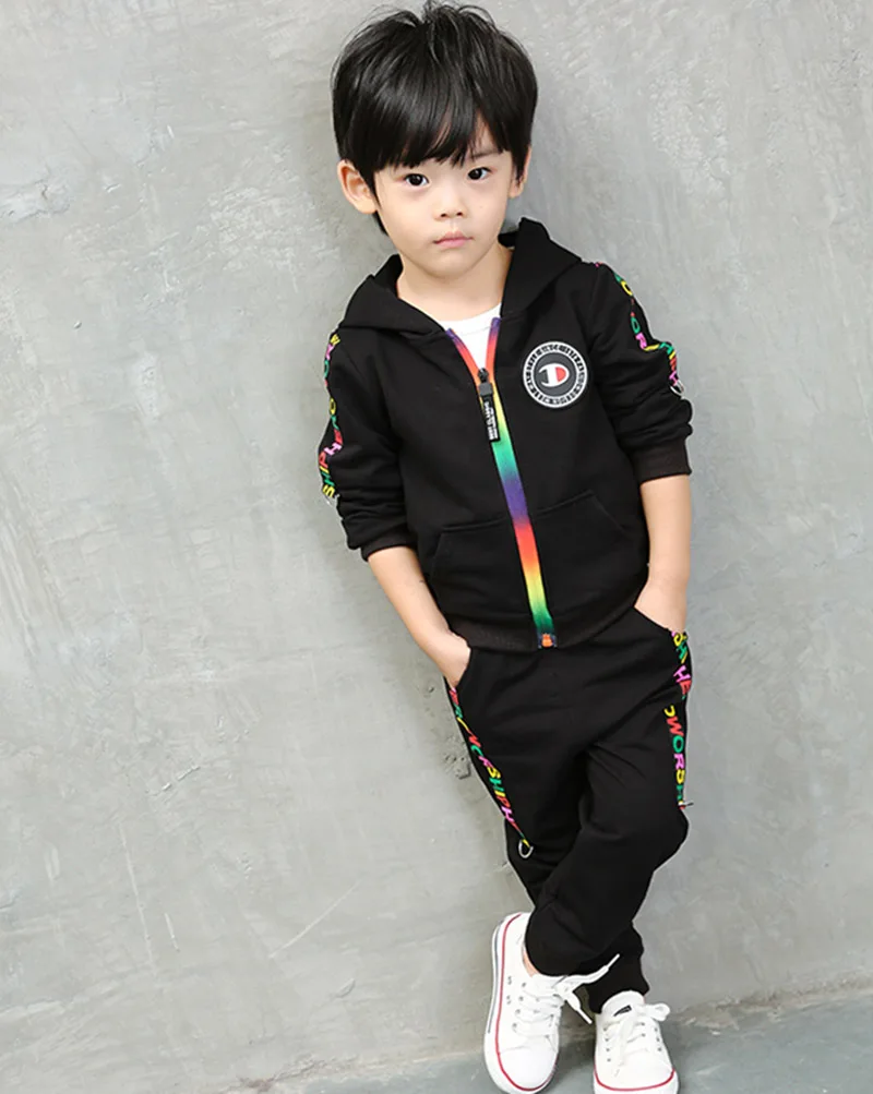 spring baby boys sets children sport suit for boys kids long sleeve hooded jacket pant boy clothing (5)