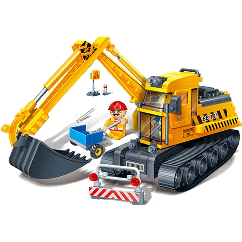 

BanBao 8536 Cement Shovel Excavator Construction Engineering Blocks Educational Bricks Model Building Toy Children Kids Friend