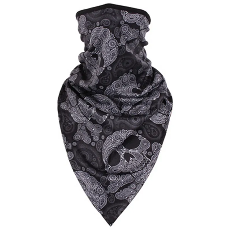 Skull Bandana Unisex Scarf Motorcycle Multifunctional Face Mask Triangle Magic Scarf Windproof Dustproof Mask cycling bandana,bandana headscarf,multifunctional bandana