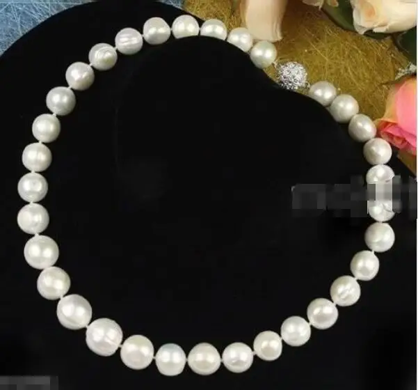 

Hot sale new Style >>>>>Genuine Large 12-13mm Natural White Freshwater Cultured Pearl Necklace 18" AAA+