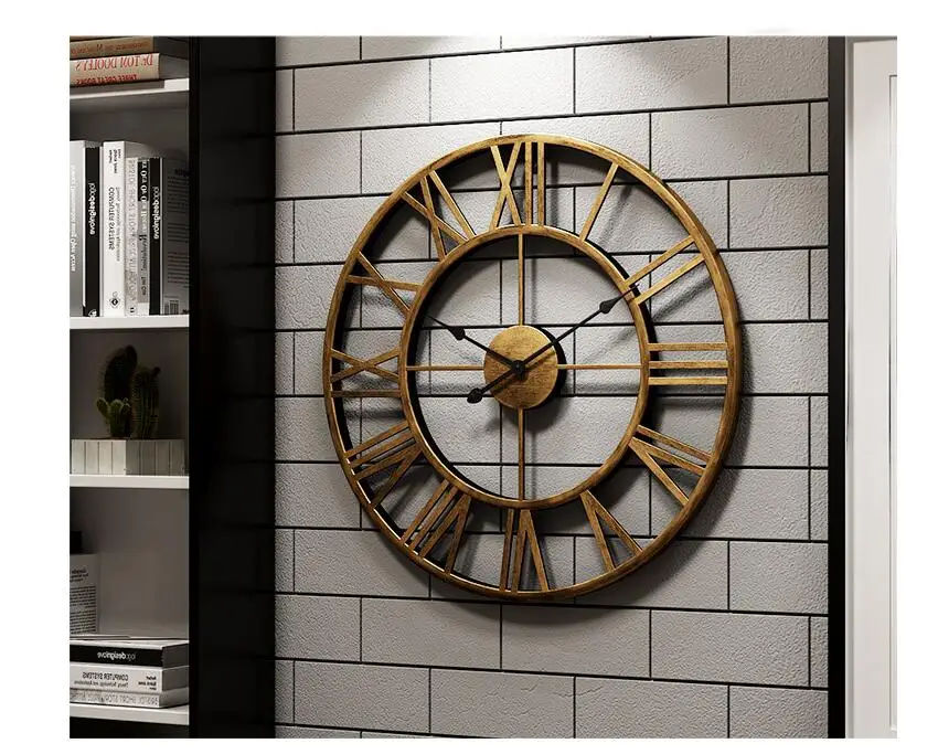40CM large wall clocks for the living room vintage Iron