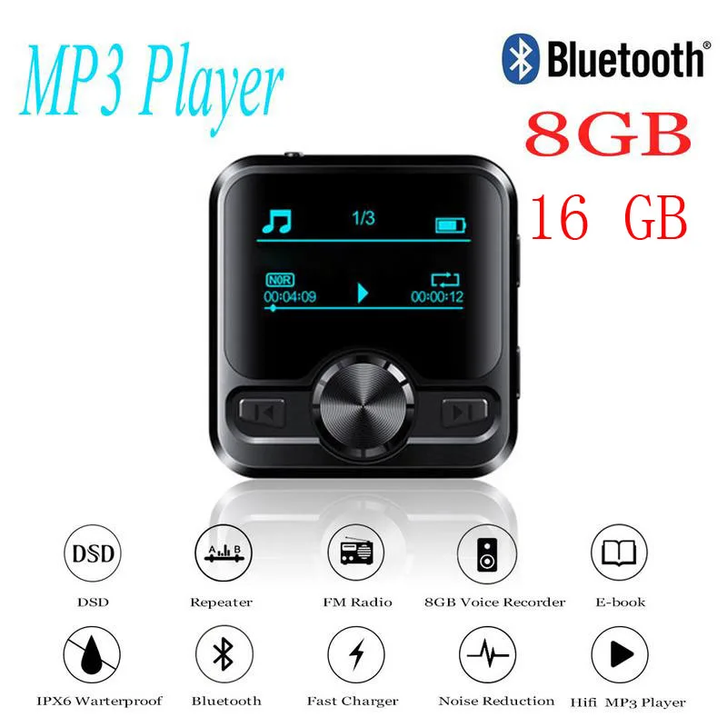 Спортивный MP3 диктофон HIFI с Bluetooth плеер DSD 8 ГБ ручка Hi Fi аудио FM радио поддержка