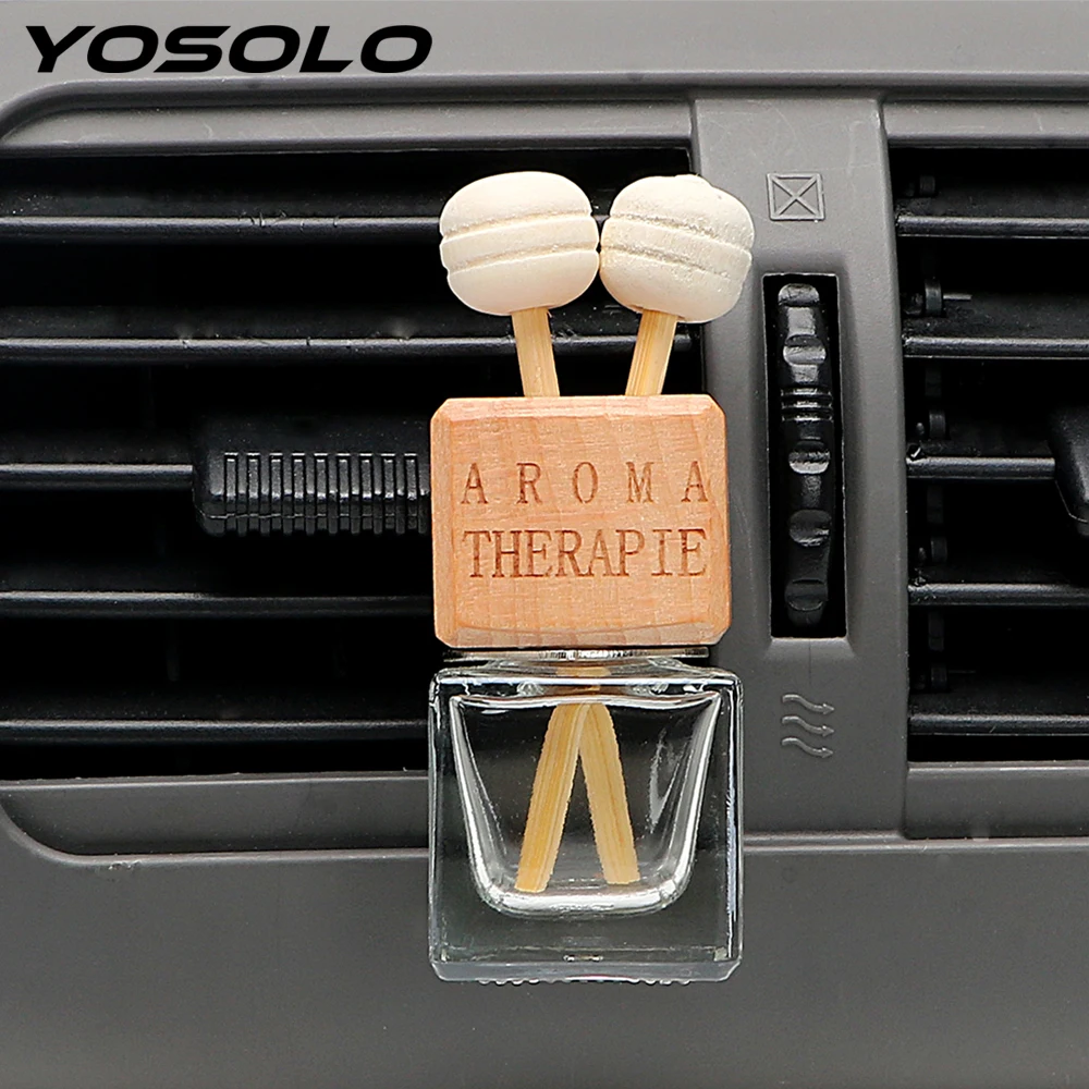 

YOSOLO Car Air Freshener Glass Bottle Air Vent Clip Car Perfume Bottles For Essential Oils Perfume Car-styling Auto Ornaments