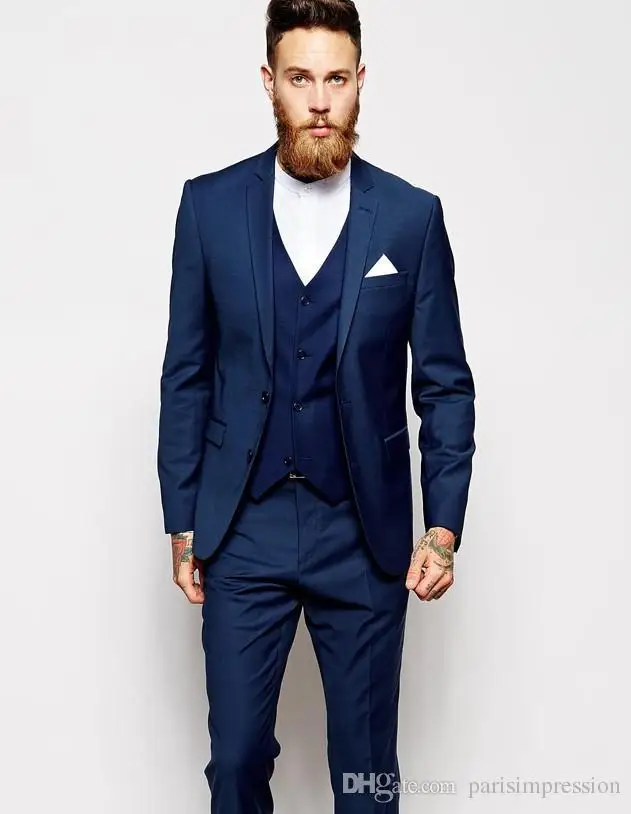 Online 2018 New Arrival Men Tuxedos Blue Wedding Suits For Online 2018 New Arrival Men Tuxedos Blue Wedding Suits For 3 Pieces Slim Fit Moning Groms Groomsmen K2 Aliexpress Mobile