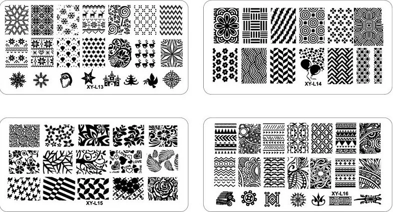 16 шт./лот Konad Дизайн Печать изображения ногтей штамповка плиты DIY шаблон изображения JT108