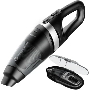 

Portable Handheld Vacuum Cleaner with HEAP Filter/6m Cord Wet and Dry Dual Use Car Vacuum Overload Power Off 12V 85W Black