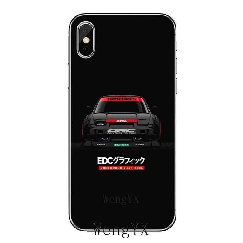 Тонкий, из ТПУ, мягкий чехол для телефона Apple iPhone X XR XS Max 8 7 6s 6 plus SE 5S 5c 5 4S 4 Racing Drift Cars Auto JDM