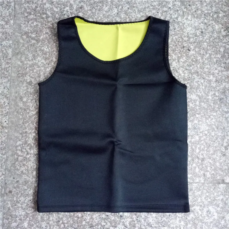 

Black yellow Neoprene Weight Loss Mens Body Shapers Vest Slimming Fitness Waist Tops Sweat Shapwear Shirts Hot Plus Size S-5XL