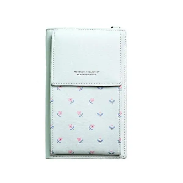Модный многофункциональный студенческий кошелек с принтом, повседневная женская сумка на плечо, большой держатель для карт - Цвет: gray