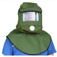 Painting protective mask dustproof hood mask protective cap industrial grinding labor helmet anti dust equipment helmet adjustable comfortable leather protected lens glasses welding hood helmet mask overhead labor safely security clothes
