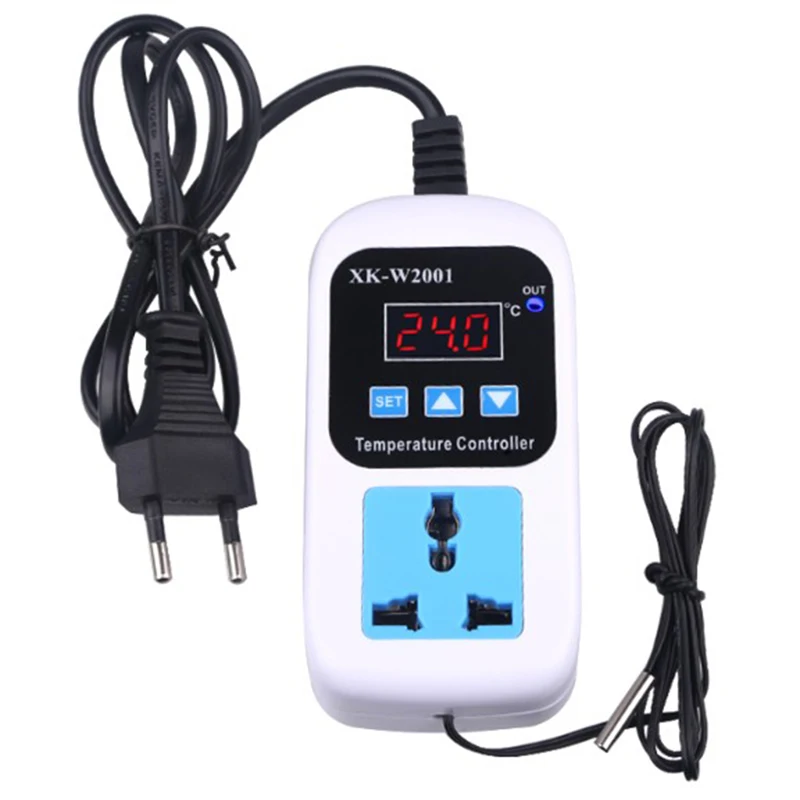 

Digital Led Thermometer Temperature Controller Thermostat Incubator Control Microcomputer Delay Start With Probe 110-220V 1500