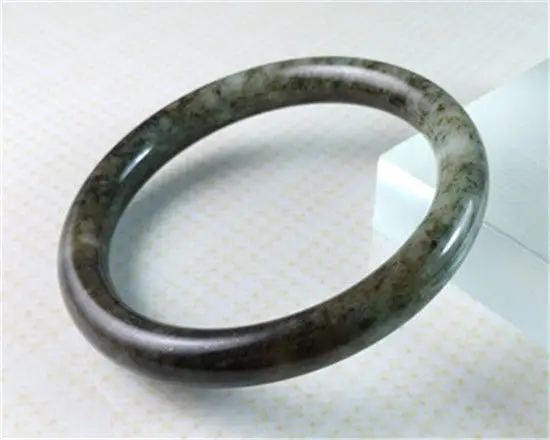 

FREE SHIPPING>>>@@ 59MM RARE PERFECT NATURAL LIGHT GREEN BROWN YELLOW NANYANG DUSHAN JADE BRACELET NEW