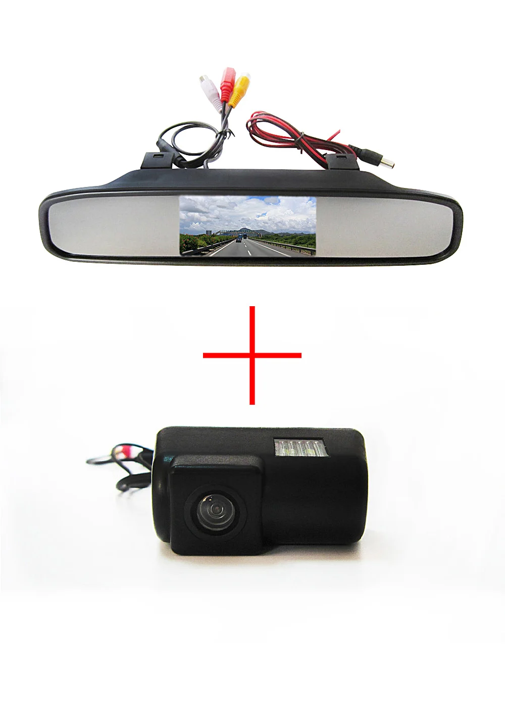 

Color CCD Chip Car Rear View Camera for Ford Transit connect + 4.3 Inch rearview Mirror Monitor