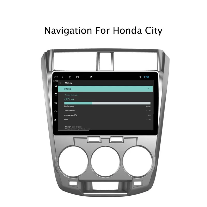 Clearance NAVITOPIA 10.1inch 2G RAM 32G ROM Android 8.1 Car DVD Multimedia GPS Navigation for Honda City 2008 2009 2010 2011 2012-2014 8