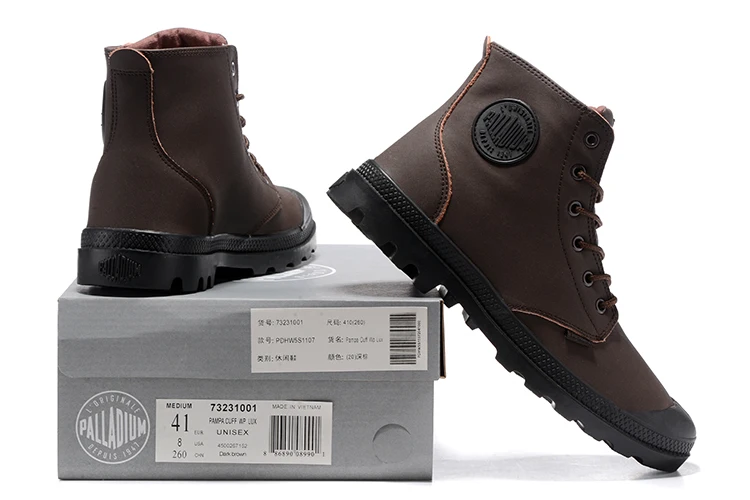 PALLADIUM Pampa/однотонные мужские ботильоны Ranger TP 75564; удобные высококачественные мужские повседневные ботинки на шнуровке; размеры 39-45