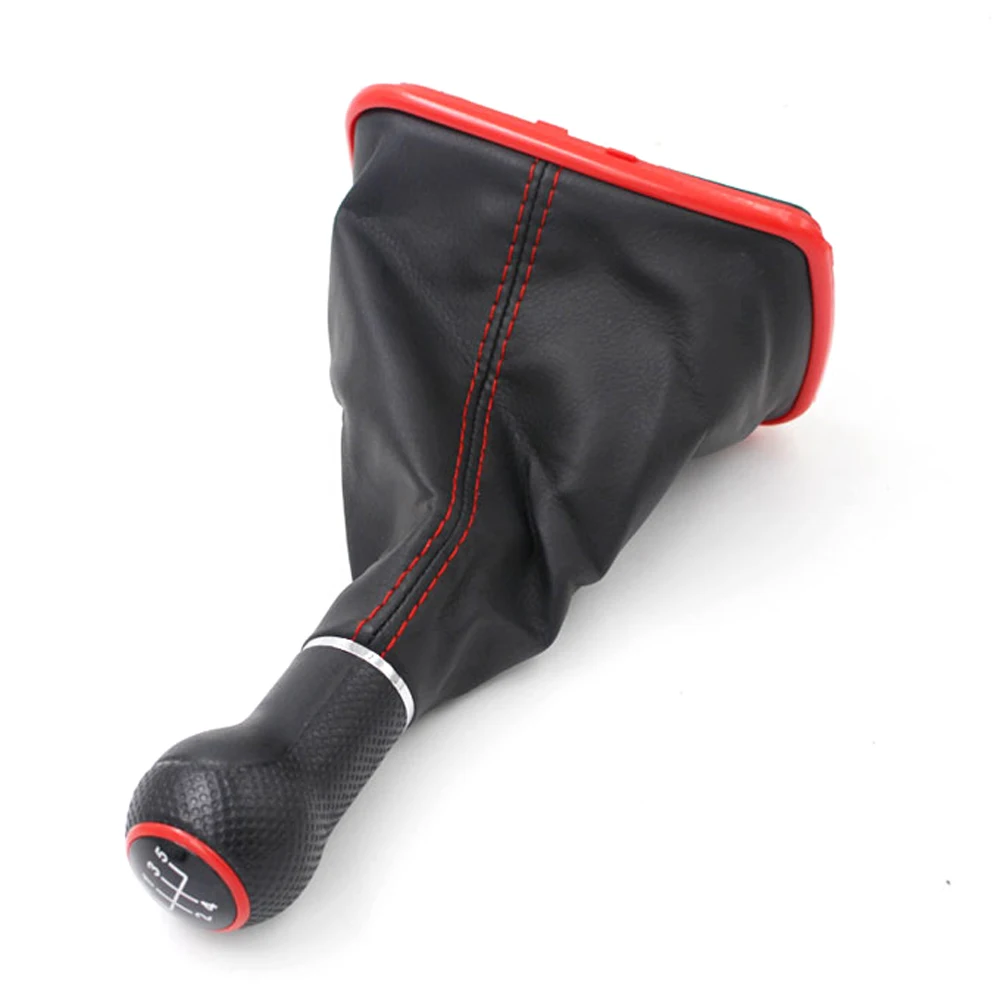 

For Golf 4 Jetta4 MK4 Bora with Red Frame 23mm Black Cap 5 speed Shift Knob stick shift knobs Car Accessories