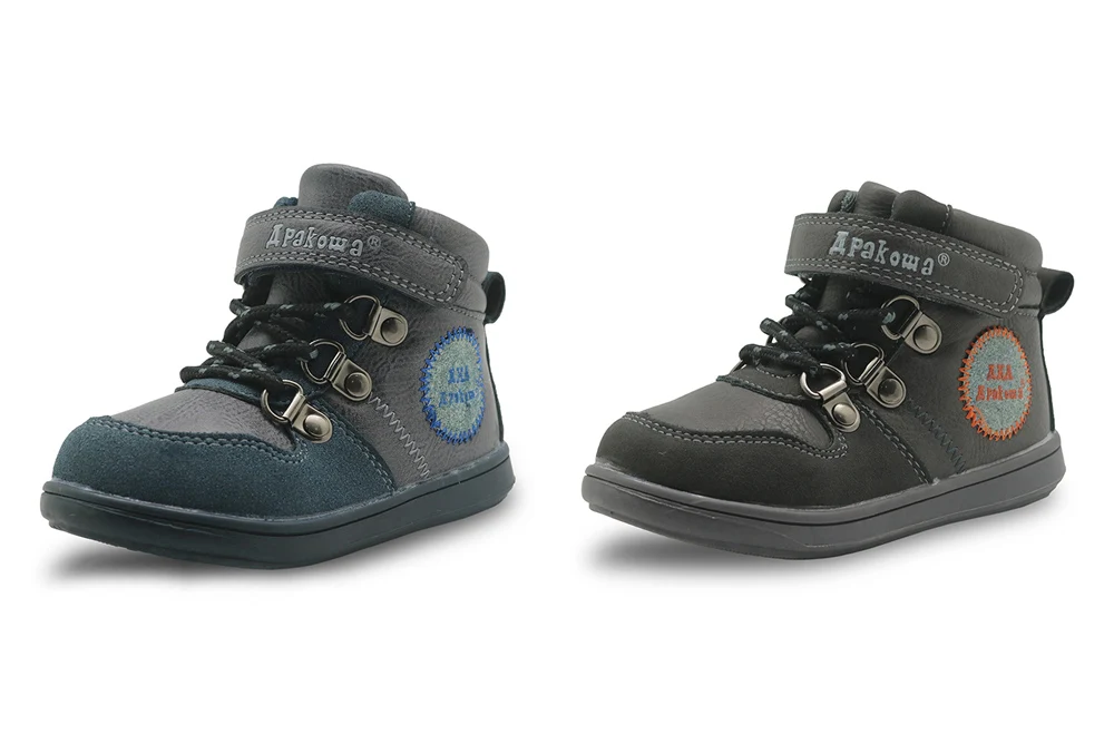 Apakowa# Buy 2 Get 1 Free# Toddler Boys Fashion Ankle Boots Hook and Loop High-Top Sneakers for Kids Spring Fall Casual Shoes