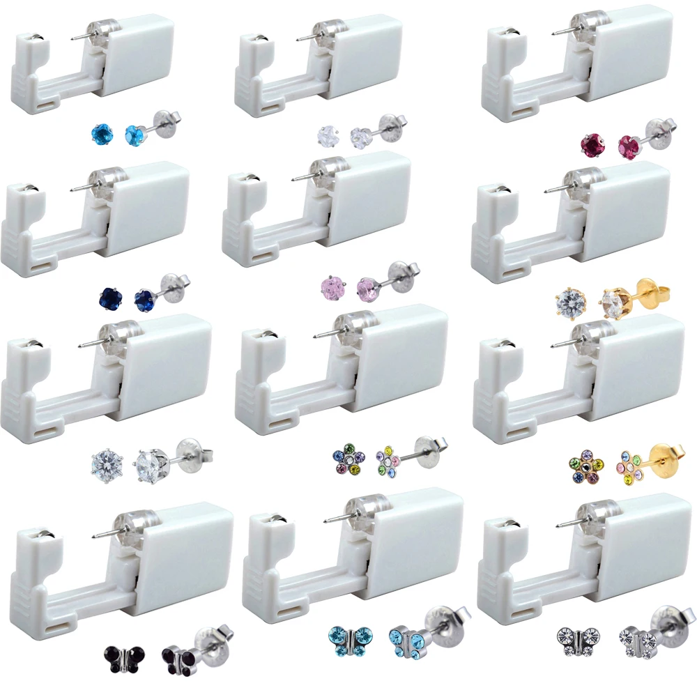 

24pcs Disposable No Pain Safe Sterile Ear Stud Piercing Unit Kit For Children Nose Piercing Gun piercing Jewelry