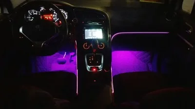 6 м звуковой активный RGB светодиодный светильник для салона автомобиля Многоцветный EL неоновый светильник с полосками Bluetooth для управления телефоном атмосферный светильник 12 В