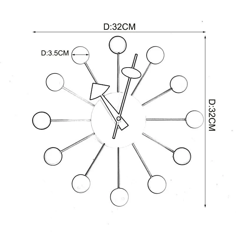 Часы в скандинавском стиле, современный дизайн, роскошные домашние декоративные поделки, деревянные шары, настенные часы, яркие цвета, простые красочные часы