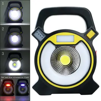 

Portable Outdoor Wireless 5W 4Mode Super Bright LED USB Rechargaeble COB Work Light No Battery / 2x 18650 Batteries With Handle