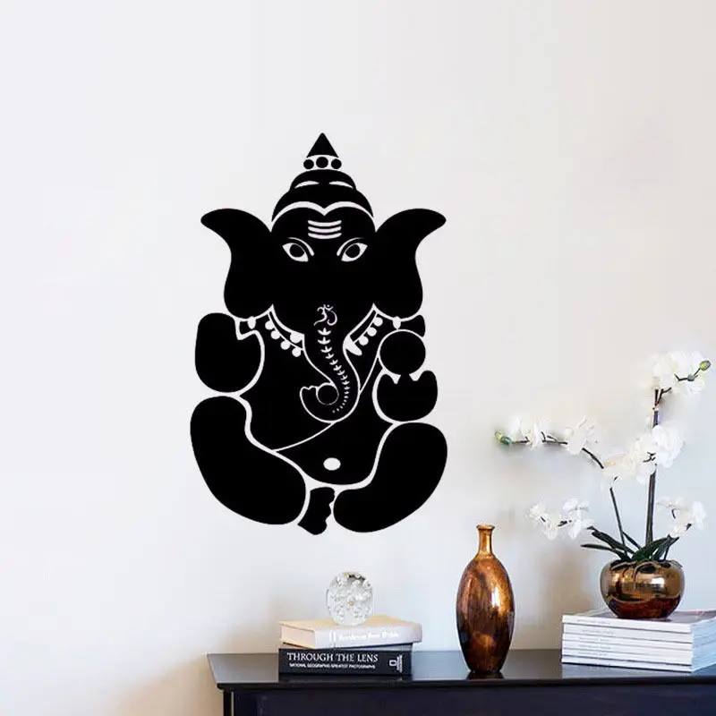 Ganesha Hindu God Wall Sticker Home Decor Living Room Indian Elephant