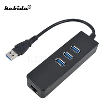 Kebidu высокое spped 3 Порты USB 3,0 концентратор 10/100/1000 Мбит/с на RJ45 Gigabit Ethernet LAN проводной сетевой адаптер для windows, Mac