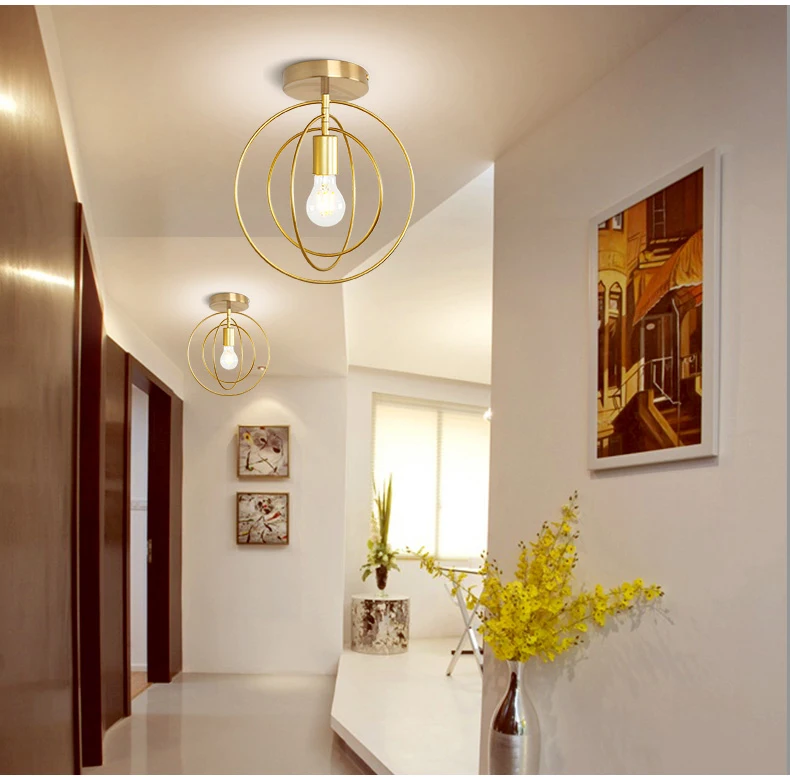 Светодиодные потолочные светильники, современный потолочный светильник, винтажный плафон, клетка, плафон для гостиной, промышленный декор, подвесной светильник