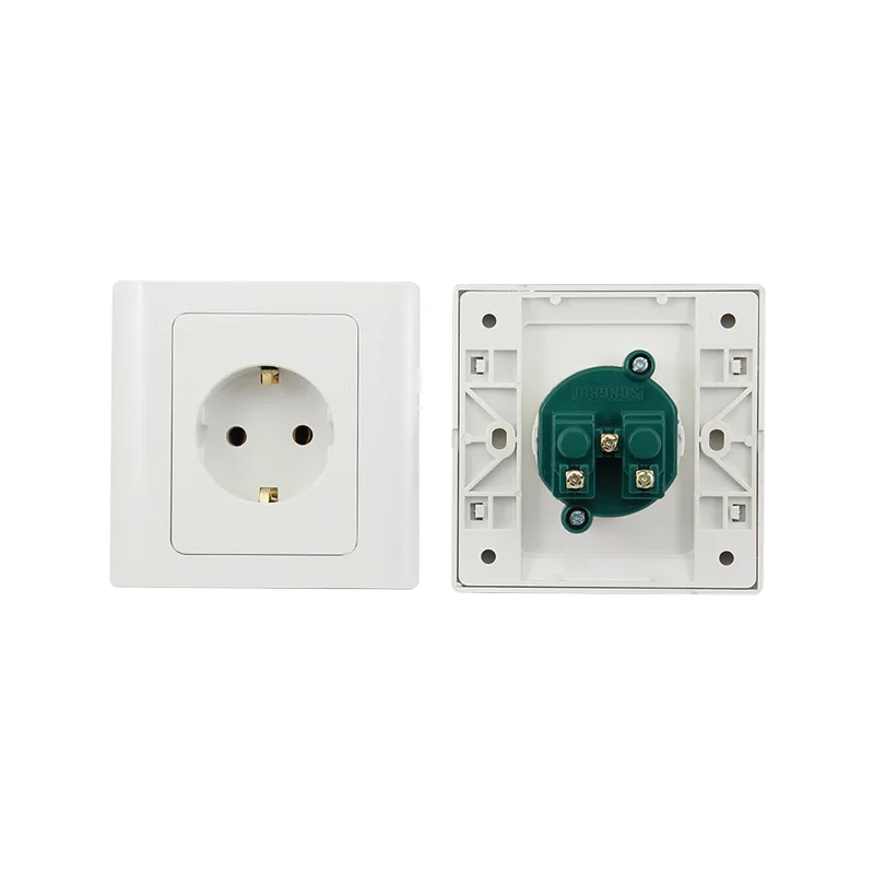 

EU Plug Wall Socket 16AOutlet 86 Type Germany Standard Wall Charger Adapter White PC Panel Kitchen Plug Sockets