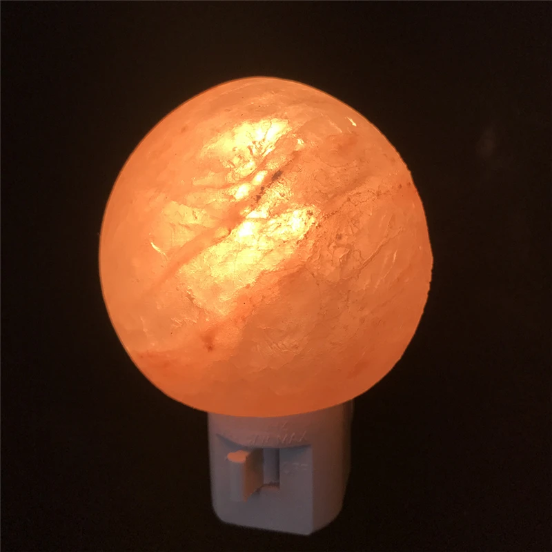 

Night Light Himalayan Salt Lamp 220V 110V EU US Plug-in Wall Night Lamp Air Ionizer Purifier Rotatable For Aisle Bedroom