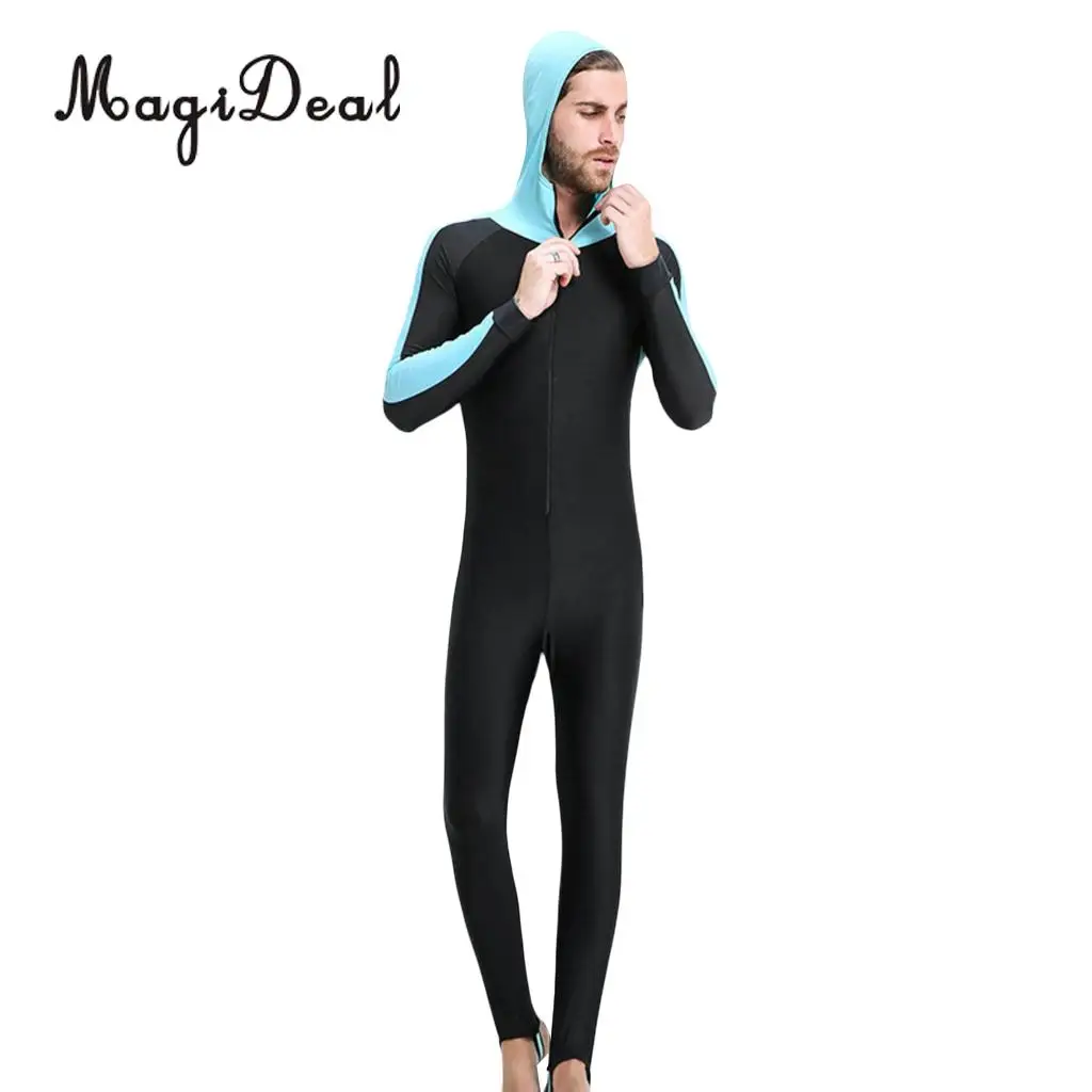 MagiDeal Men Wetsuit Swimming Scuba Diving Snorkeling Surfing Hooded