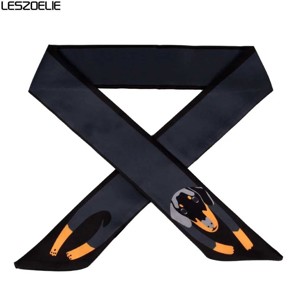 Animal Printed Skinny Bag Scarf For 2019 Women Scarf Ladies Luxury Foulard Tie Fashion Head Scarves Girls Hair Accessories