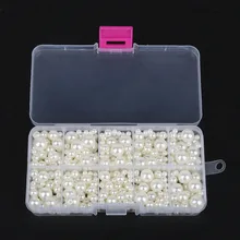  350Pcs 4mm-10mm Mixed Round Imitation ABS Pearl Beads Solid Color Loose Garment Beads for Clothing Decoration,Not Include Boxes 