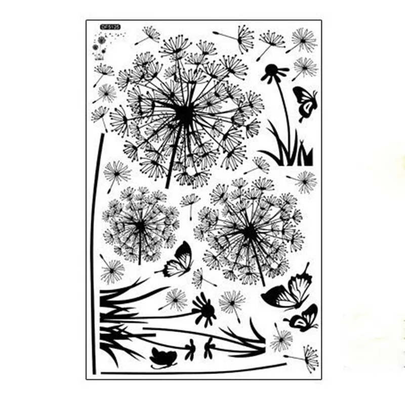 60-90cm-Butterfly-Flying-In-Dandelion-Wall-stickers-bedroom-Living-room-stickers-Style-Wall-Sticker-Design (1)