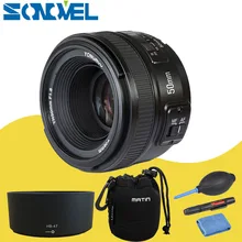 Камера объектив YONGNUO YN50mm F1.8 MF YN 50 мм f/1.8 AF объектив YN50 диафрагма автофокусом для Nikon D7500 D7200 D5600 D5200 D750 D500 D5