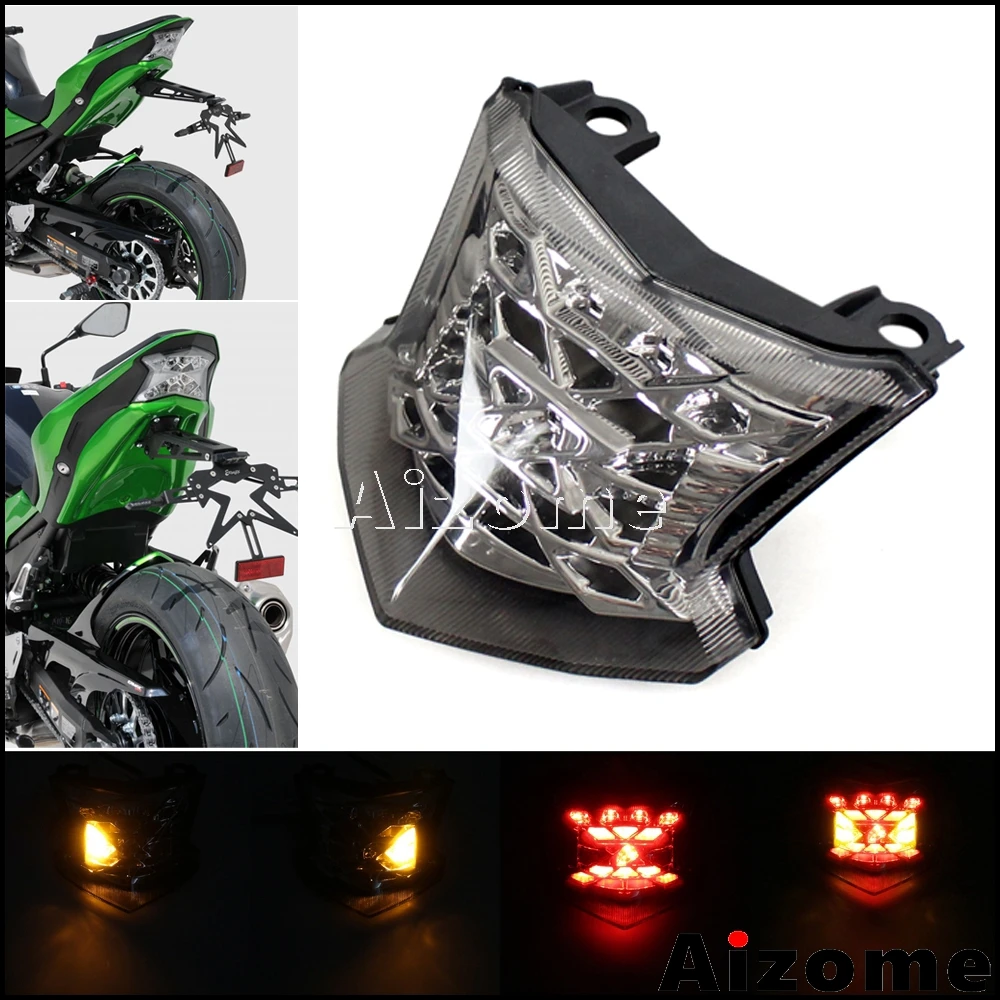Motorcycle Integrated LED Tail Light Brake Stop Light Turn Signals For