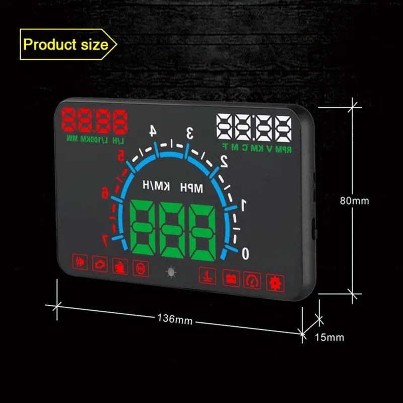 GEYIREN HUD E350 5.5' HUD car display Auto OBD2 speed alarm LED Windscreen Projector Data Diagnostic Tool car electronics 2019 GEYIREN HUD E350 5.5' HUD car display Auto OBD2 speed alarm LED Windscreen Projector Data Diagnostic Tool car electronics 2019