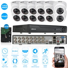 KKmoon 1080N CCTV система DVR 12CH 960 P AHD камера ИК обнаружения движения, видеонаблюдения Камера для безопасности Камера Системы комплект видеонаблюдения 2 ТБ HDD