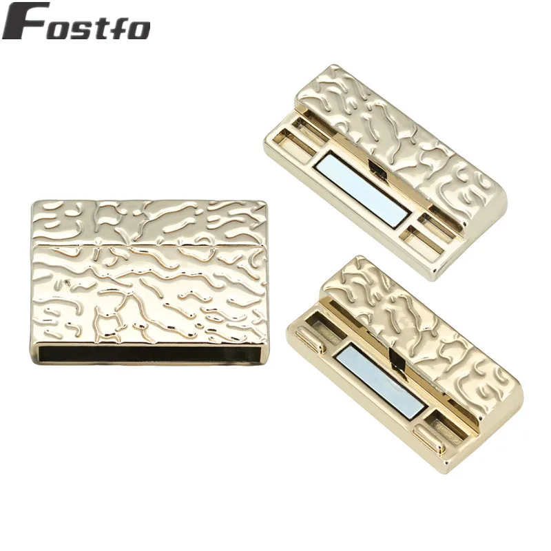 

Fostfo 5sets/lot Metal Alloy Strong Magnetic Clasps Connector End Cap Leather Cord Necklaces Bracelets DIY Jewelry Accessories