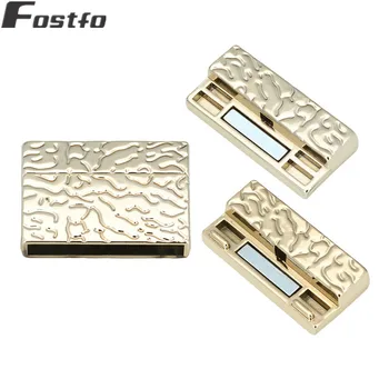

Fostfo 5sets/lot Metal Alloy Strong Magnetic Clasps Connector End Cap Leather Cord Necklaces Bracelets DIY Jewelry Accessories