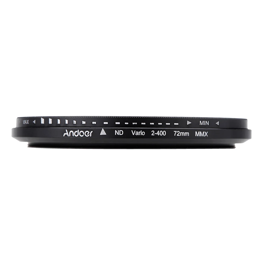 Andoer 72mm ND Filter Fader Neutral Density Adjustable ND2 to ND400 Variable for Canon Nikon DSLR Cameras|nd2 nd400|filter canonneutral density |