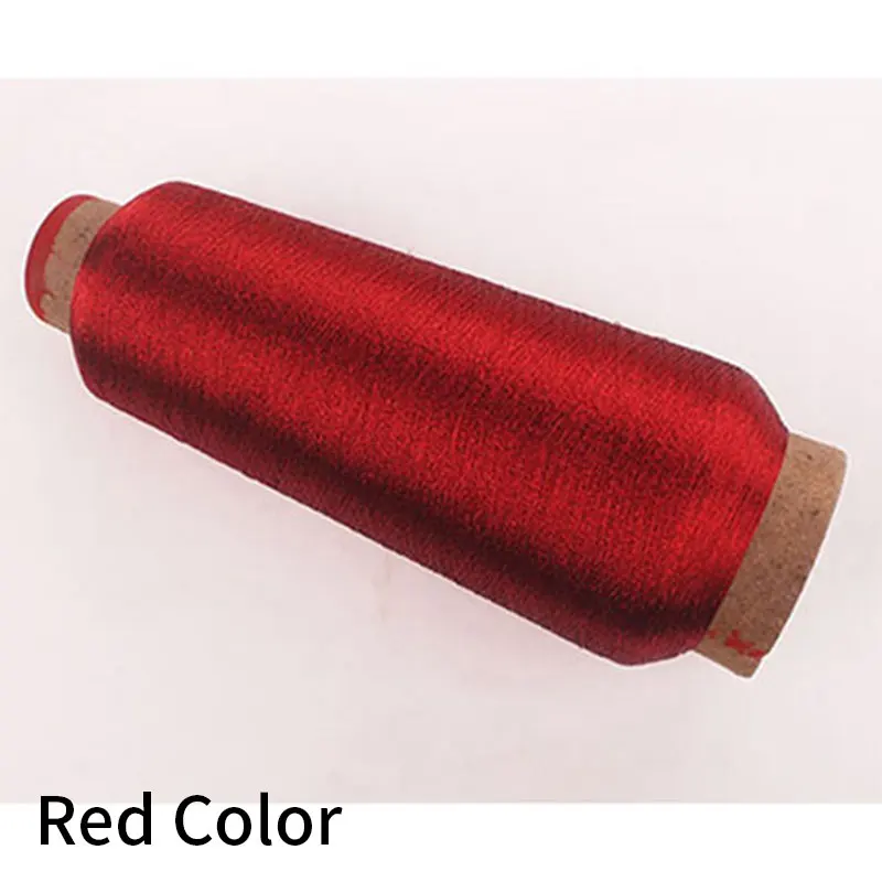 Red Color Нитки золотой металлик Серебряный шелк компьютерная вышивка Diy Вышивка крестиком линия для шитья Золотая тонкая проволока - Цвет: Red Color