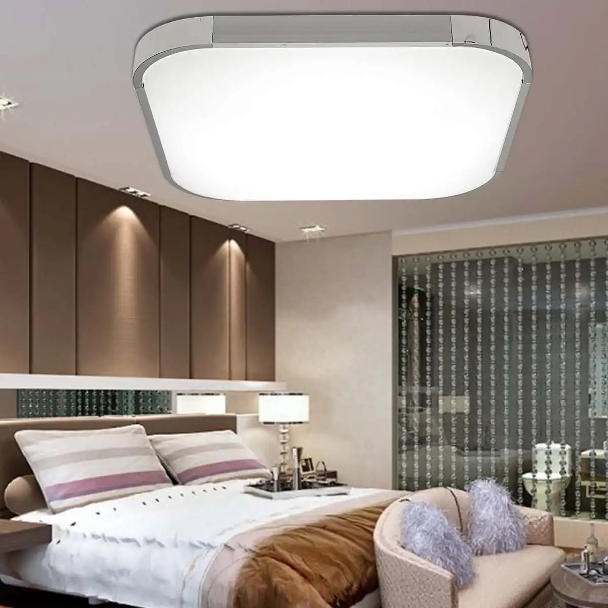 

28W Square LED Ceiling Lights Down Light Flush Mount Ceiling Lamp for Living Room Home Bedroom Kitchen Fixture White Lighting