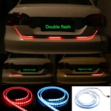 OKEEN red blue led trunk strip Flowing Rear Trunk Light red Turn Signal Strip Dynamic Streamer Reverse LED Warning Flash Lights