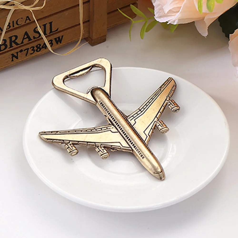 Zinc Alloy Vintage Airplane Shaped Beer Wine Bottle Opener Decor Bar