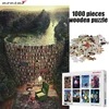 MOMEMO Bookshelf Canal Adult Puzzle 1000 Pieces Wooden Puzzle Toy Jigsaw Puzzles Wooden Puzzle Games Children Educational Toys ► Photo 1/6