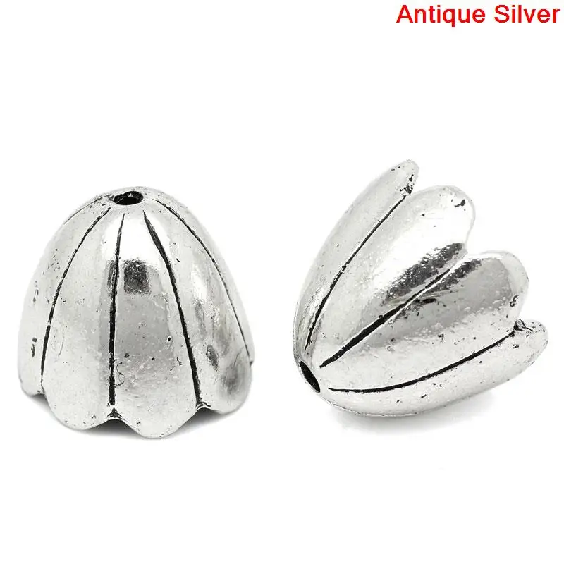 DoreenBeads Zinc metal alloy Beads Caps Flower Antique Silver(Fits 20mm Beads)Stripe Pattern 17mm(5/8 DoreenBeads Zinc metal alloy Beads Caps Flower Antique Silver(Fits 20mm Beads)Stripe Pattern 17mm(5/8